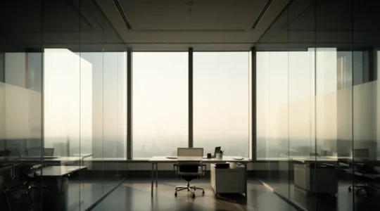 Entrepreneur dans un bureau moderne analysant des graphiques financiers pour lever du capital