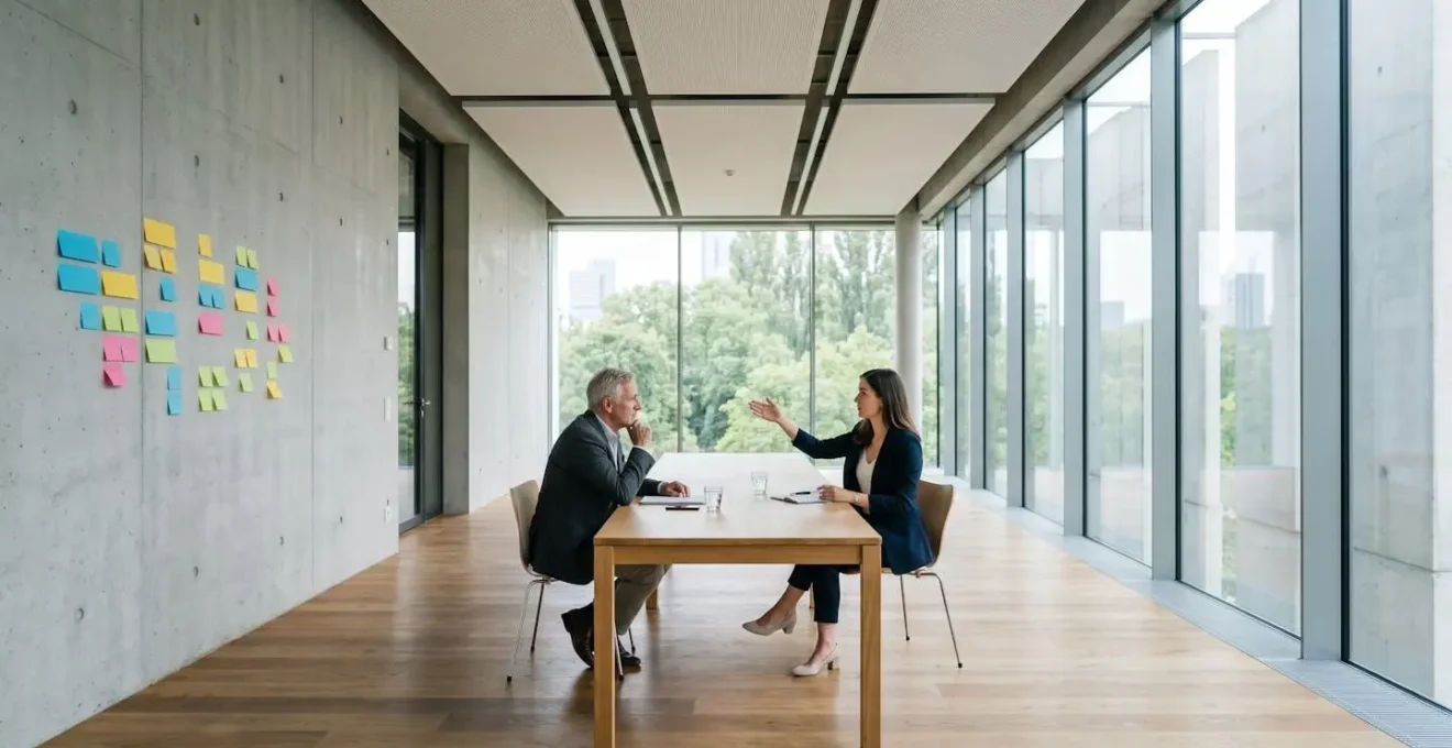 Échange constructif entre professionnels de différentes générations