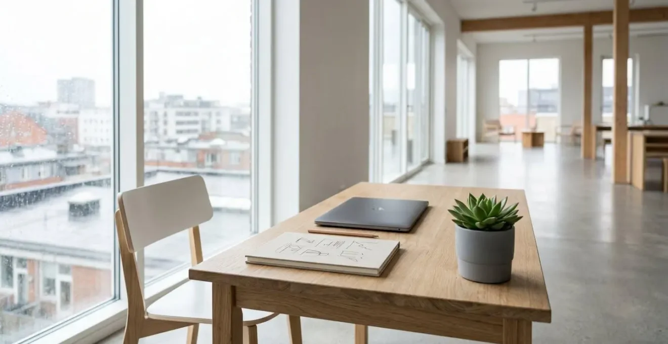 Espace de travail épuré symbolisant l'approche bootstrapping d'une startup